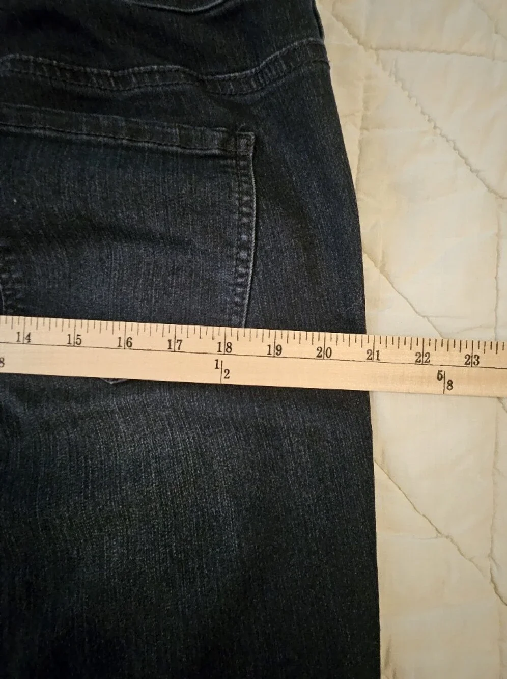 Torrid -Tall Jegging -3 Button- Dark Indigo w/Black Tuxedo Stripes - Size 16 T - Picture 7 of 11
